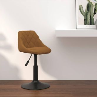 vidaXL Taburete De Cocina De Terciopelo Marr&oacute;n Vidaxl