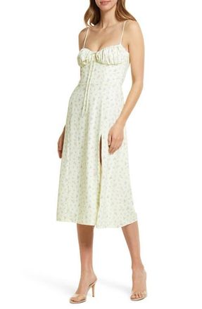 House of CB Carina Bustier Midi Dress in Yellow at Nordstrom, Size X-Small