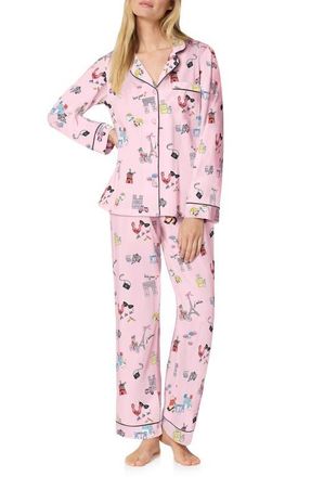 Bedhead Pajamas Print Stretch Cotton Pajamas in Jadore Paris at Nordstrom, Size Xx-Small