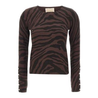 Kaos Kaos, Dames, Truien, Bruin, Maat: S Viscose