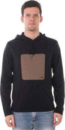 Armani Jeans Gezellige Gebreide Trui - Heren - Hoodies - Blauw - XL - Hoodies & sweatvesten