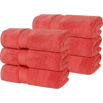 Superior 6-Pack Hand Towel Set in Coral at Nordstrom Rack