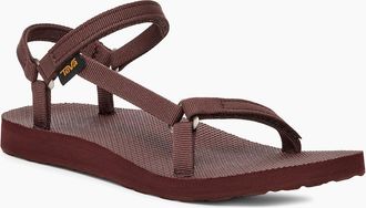Teva Womens Teva Womens Flat Sandals Original Universal Slim Touch Fastening rum raisin UK S - Brown - Size: 4