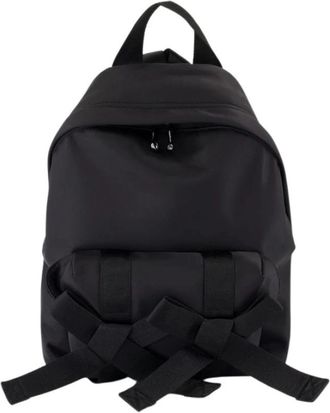 Simone Rocha Zwarte Nylon Boog Front Rugzak - Dames - Rugzakken - Zwart - ONE Size - Nylon - Tassen