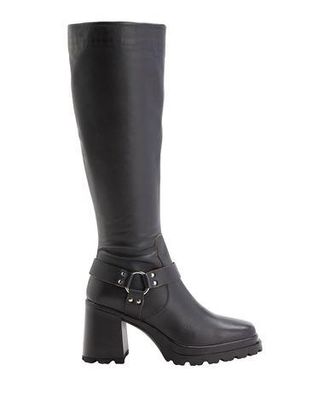 8 by YOOX LEATHER BUCKLE-DETAIL HIGH BOOT