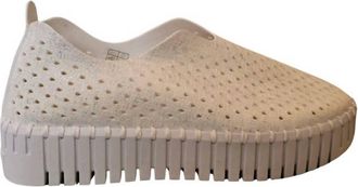 Ilse Jacobsen Women Tulip U0023 Platform Slip On Shoes In White Sparkle