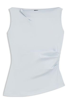 BOSS Emiaka Sleeveless Cowl Neck Top in Pale Lagoon at Nordstrom, Size X-Large