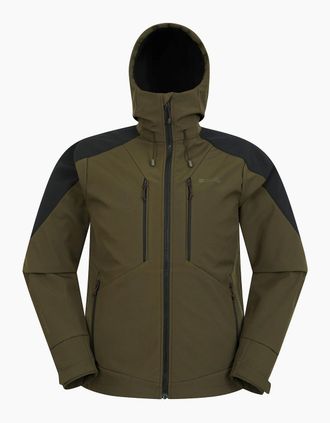 Mountain Warehouse Mens Mountain Warehouse Mens Radius Recycled Soft Shell Jacket - Green - Size: 46/Regular