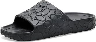 Coach Bay Slides Mens Sandals Black : 11 D - Medium, Synthetic