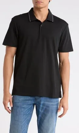 Calvin Klein Classic Tech Polo in Black at Nordstrom Rack, Size Xx-Large