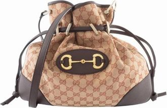 Gucci Pre-owned Shoulder Bags, female, Beige, Size: ONE SIZE Pre-owned Canvas gucci-bags