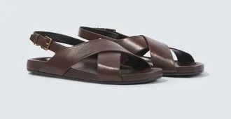 Saint Laurent Helios Cassandre leather sandals