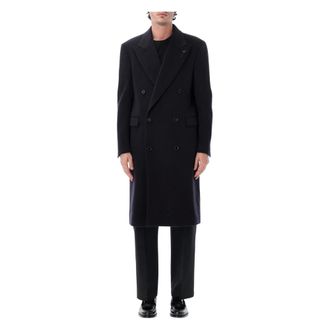 Lardini Double-breasted jas - Heren - Mantels - Blauw - Maat: M Zijde