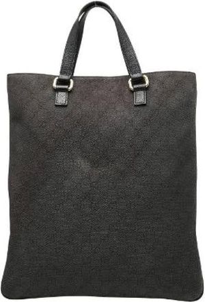 Gucci Pre-owned Tote Bags, female, Black, Size: ONE SIZE Pre-owned Canvas Tote Bag