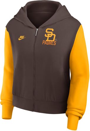 Nike San Diego Padres Cooperstown Nike Womens MLB Full-Zip Hoodie in Brown | 035D992ZSDP-NCX