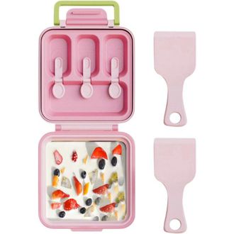 OEM Moldes Para Helados, M&aacute;quina Reutilizable 2 En 1 Para Yogur, Utensilio De Postres Con Liberaci&oacute;n F&aacute;cil, Bandeja Compacta Para Yogur Y Meriendas Infant