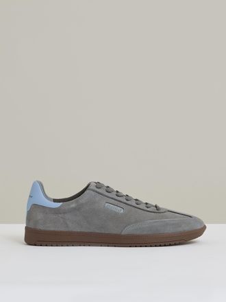Reiss Dark Grey Suede Low-top Trainers, U42