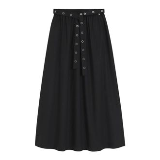HUGO BOSS Hugo, Maxi Skirts, female, Black, Size: 2XL C Vidol Maxi Poplin Skirt