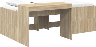 vidaXL Cama Alta Para Ni&ntilde;os Con Escritorio Roble Sonoma 80 X 200 Cm Vidaxl