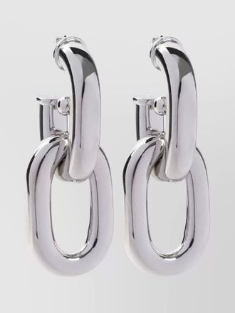 Paco Rabanne double link hoop earrings