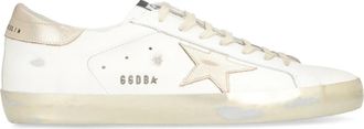 Golden Goose Sneakers, male, White, Size: 11 US Super-Star Leather Sneakers