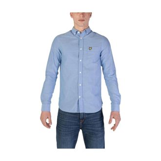 Lyle & Scott Casual Shirts, male, Blue, Size: 2XL Blue Oxford Shirt for Men