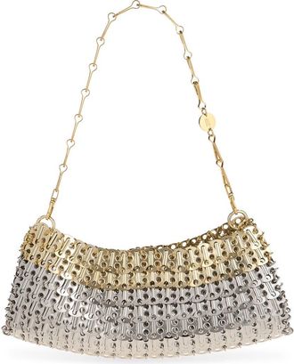 Paco Rabanne Skyline Chain Mail East/West Shoulder Bag in Silver/light Gold at Nordstrom