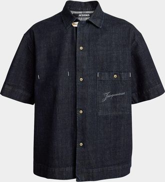 Jacquemus Mens de-Nîmes Denim Shirt