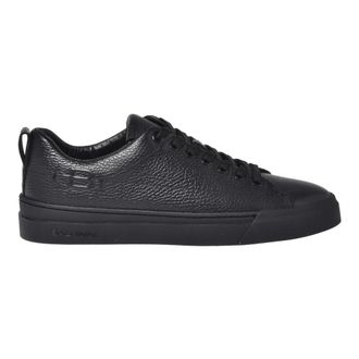 Baldinini Schoenen, Heren, Zwart, 40 EU, Leer, Black tumbled leather trainers