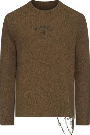 Maison Margiela Relaxed-Fit Chain Detail Wool-Blend Sweater