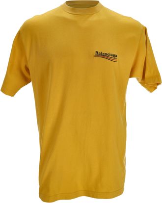 Balenciaga Balenciaga T-shirt met politieke campagne-opdruk in geel katoen