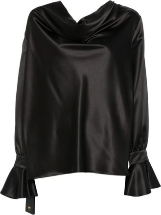 Pinko Pinko, Overhemden, Dames, Zwart, XS, Polyester, Filipa Blouse