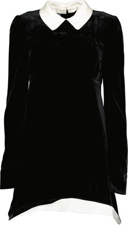 Prada Velvet Short Dress - Dames - Korte kleedjes - Zwart - M - Kleedjes