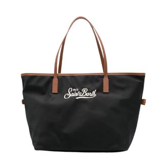 Saint Barth Tote Bags, female, Black, Size: ONE SIZE City Bag Nylon Shoulderbag