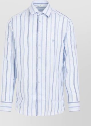 Etro roma striped linen shirt