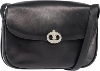 Celine Pre-owned Leren Crossbody Tas - Dames - Vintage Schoudertas - Zwart - ONE Size - Leer - Vintage