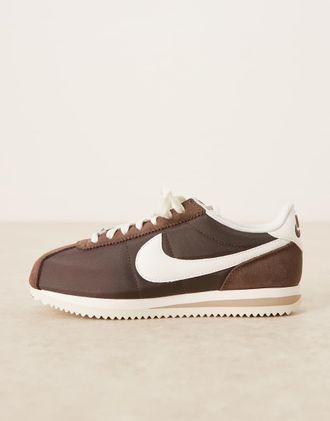 Nike Cortez - Sneakers unisex in nylon marroni-Marrone