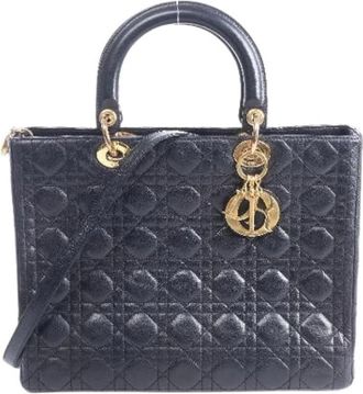 Dior Pre-owned Lady Dior Large Handbag - Dames - Vintage Handtas - Zwart - ONE Size - Vintage