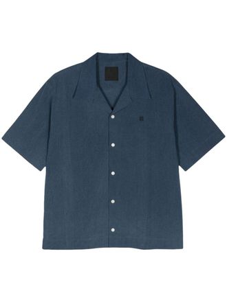Givenchy Camicia con ricamo 4G - Blu