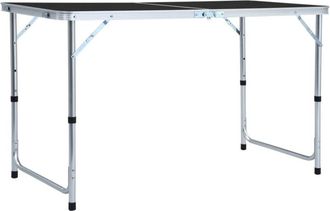vidaXL Mesa De Camping Plegable Aluminio Gris 120x60 Cm Vidaxl