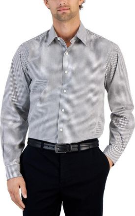 Club Room Dress Shirt Mens Harbor Mist Long Sleeve Regular-Fit UPS749