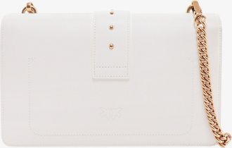 Pinko Womens Shoulder Bag Leather White