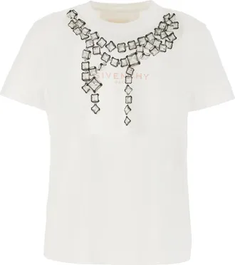 Givenchy T-Shirt - Dames - T-shirts - Wit - M - Katoen - Tops