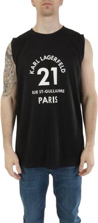 Karl Lagerfeld Tops > T-shirts - Heren - Tops zonder mouwen - Zwart - S - Tops