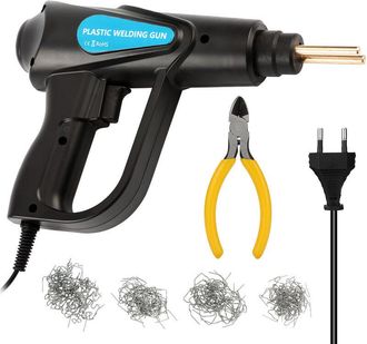 OEM M&aacute;quina De Soldadura De Pl&aacute;stico De 70 W, Kit De Reparaci&oacute;n De Parachoques De Coche, 4 Tipos De Grapas De Esquina Planas/exteriores/interiores/ondulad