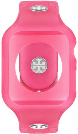 Tory Burch T Monogram Silicone Apple Watch Watchband, 41mm in Raspberry Pink at Nordstrom