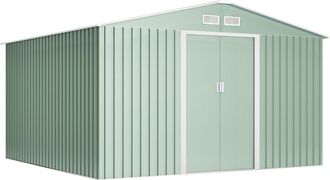 Wasabi Wasabi - Caseta De Metal Light Green Xl 10.2 M2 - Garantia 10 A&ntilde;os - 324 X 322 X 205cm. Cobertizo De Jard&iacute;n