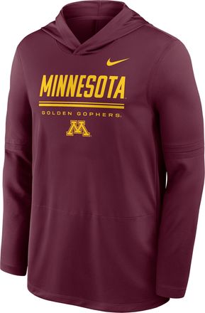 Nike Minnesota Sideline Nike Mens Dri-FIT College Long-Sleeve Hooded Top in Red | IV7842-611