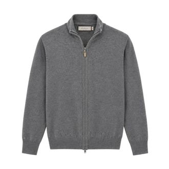 Canali C&aacute;rdigan de Viaje con Cremallera - Knitwear - Hombre - Gris - 2XL