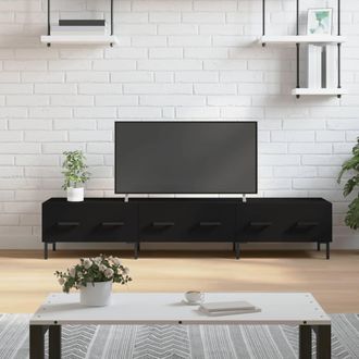 vidaXL Vidaxl - Mueble De Tv Madera De Ingenier&iacute;a Negro 150x36x30 Cm
